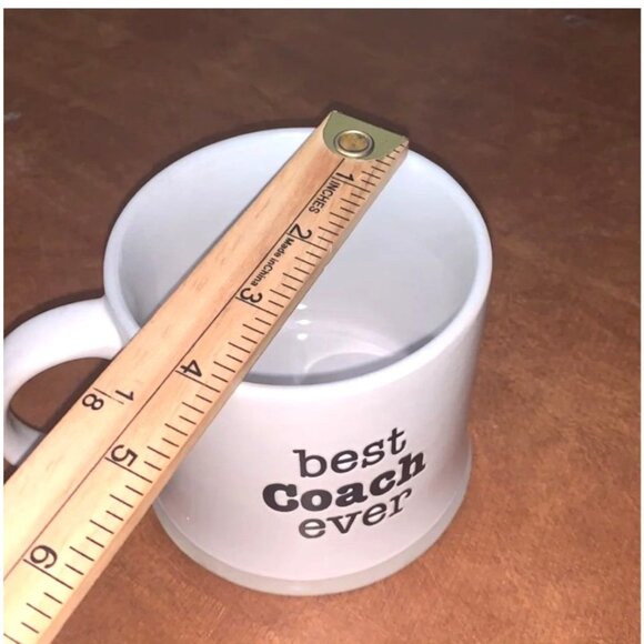 Best Coach Ever Ceramic Coffee Mug 11 Oz White Heart Inside - Picture 5 of 5